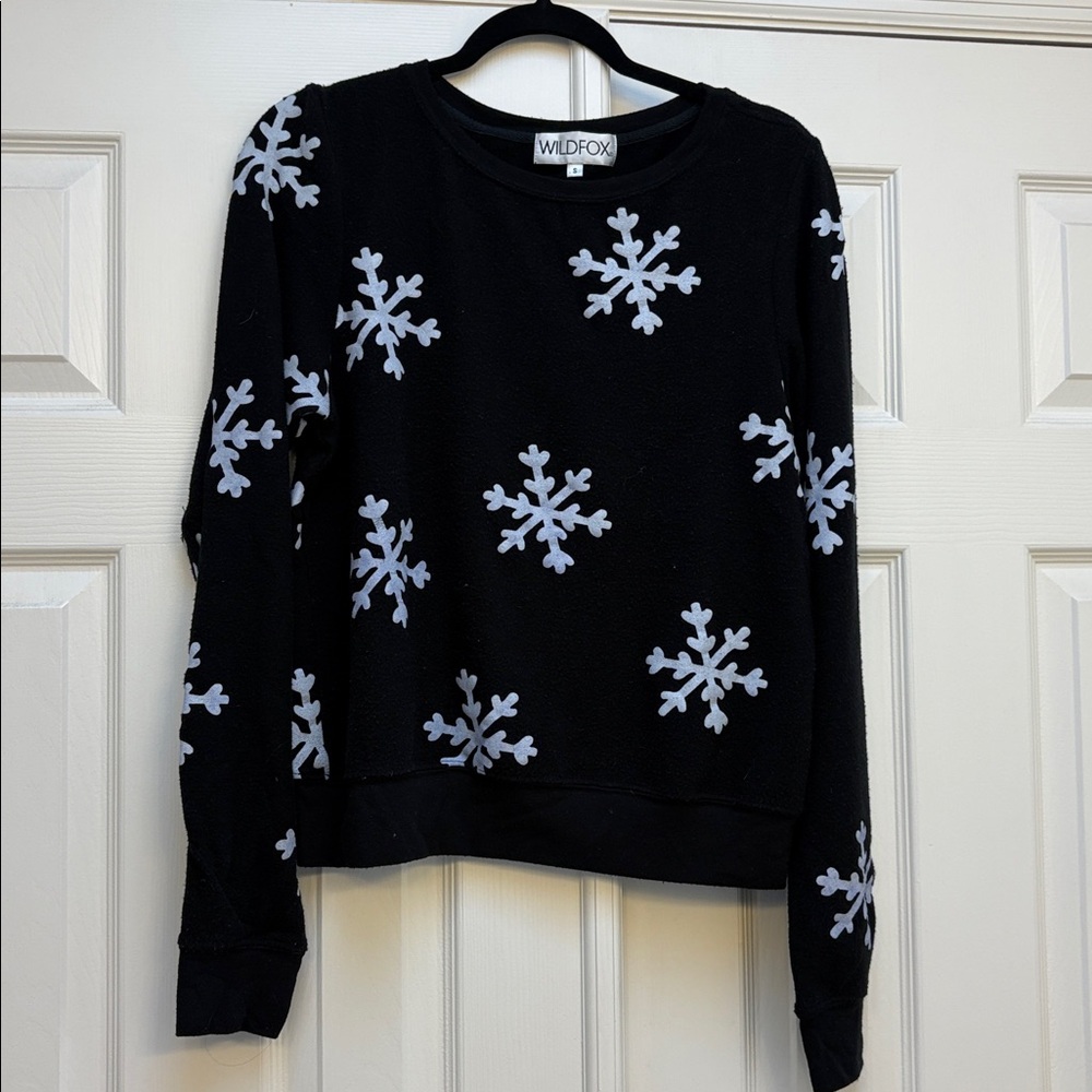 Wildfox “snowflake” baggy beach jumper